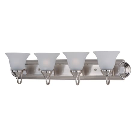 Maxim Lighting Essentials 4-Light 30" Wide Satin Nickel Vanity Light 8014FTSN